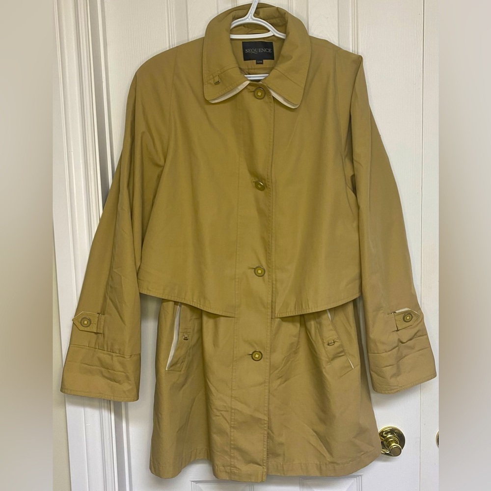 Vintage Sequence‎ trench coat with rain guard
